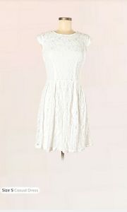 NWOT White Lace Fit & Flare Charming Charlie Dress